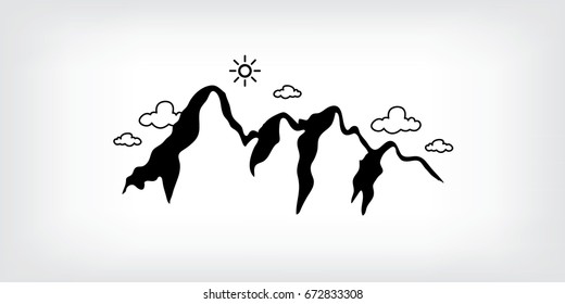 mountains abstract illustration