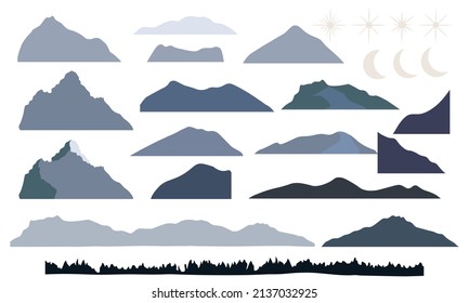 The Mountains Abstract Landscape elements