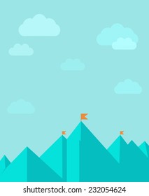 Mountains abstract with  sky. Vector eps10 illustration. 