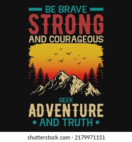 Mountains adventures tshirt design vector illustration 