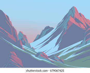 Mountains in the afternoon