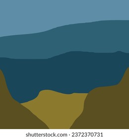 Mountains background vector illustration template design