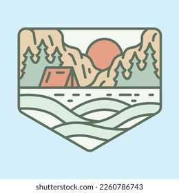 Mountains and beauty nature graphic illustration vector art t-shirt design