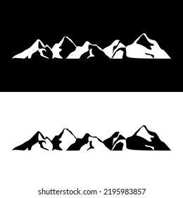 Mountains in black and white design vector illustration