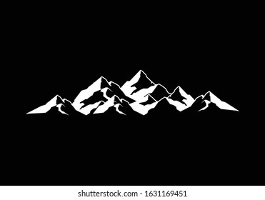 Mountains in black and white. For spiritual guidance, tarot readers and tattoos.