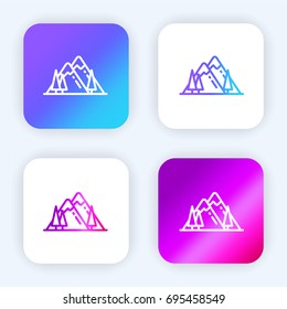 Mountains bright purple and blue gradient app icon