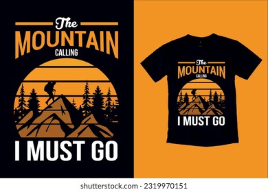 The Mountains are Calling T-Shirt | Vintage T-Shirt Design