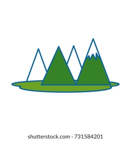 mountains camp isolated icon