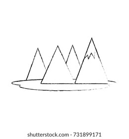 mountains camp isolated icon