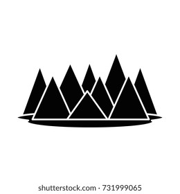 mountains camp isolated icon