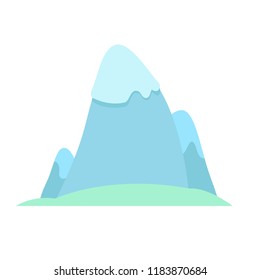Mountains in cartoon style. Vector illustration isolated on white background.