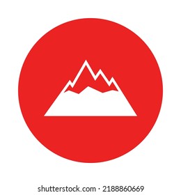Montañas y círculos sobre blanco