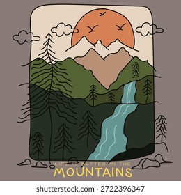 MOUNTAINS clipart vector artwork 464