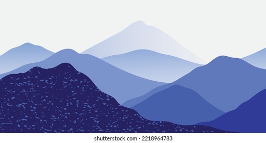 Mountains Color, Translucent Waves, Abstract Glass Shape, Modern Background, Design Vector Illustration