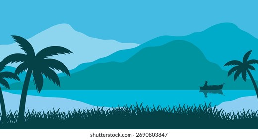 Color de las montañas, ondas translúcidas, forma de vidrio abstracto, fondo moderno, Ilustración vectorial de diseño
