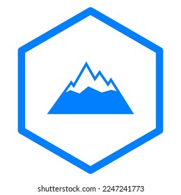 Montañas y peine sobre blanco