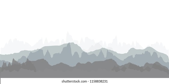 Mountains in the dark night,Vector illustration of night time nature landscape.