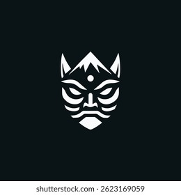 Mountains devil mask logo for sale.
