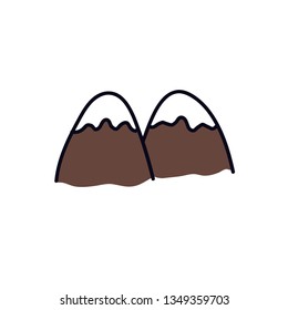 mountains doodle icon