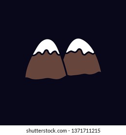 mountains doodle icon