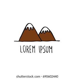 mountains doodle icon