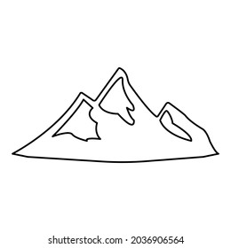 mountains emblem on a white background, vector illustration