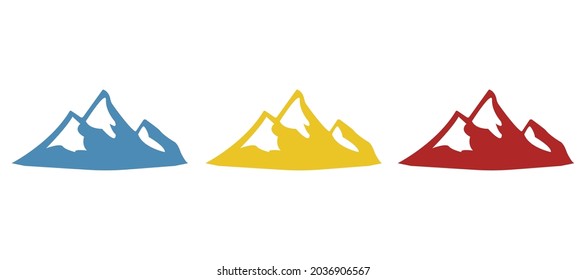 mountains emblem on a white background, vector illustration