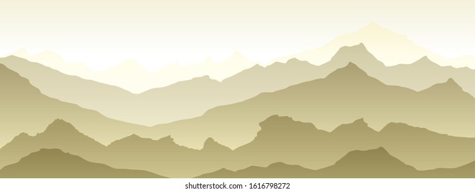 mountains eps 10 illustration background View of brown - vector