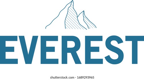 Mountains (everest) logo art concept