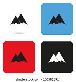 Mountains flat vector icon.