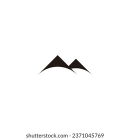 Mountains geometric symbol simple logo vector