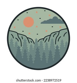 Mountains graphic illustration vector art t-shirt design