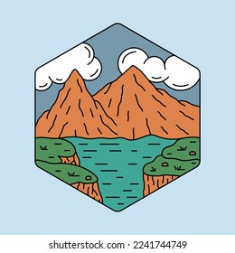 Mountains graphic illustration vector art t-shirt design