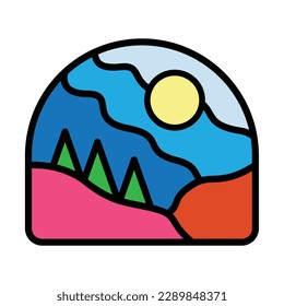Mountains graphic illustration vector art t-shirt design