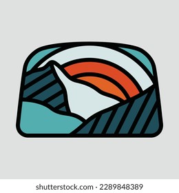 Mountains graphic illustration vector art t-shirt design