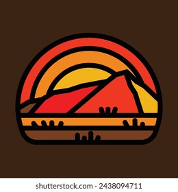 Mountains graphic illustration vector art t-shirt design