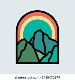 Mountains graphic illustration vector art t-shirt design
