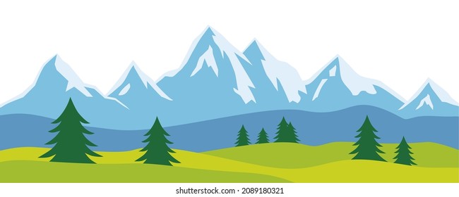 Mountains graphic in vector quality.