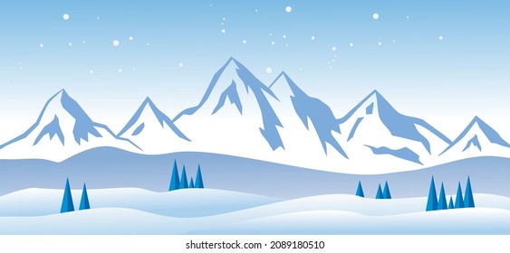 Gráfica de las montañas en calidad vectorial.