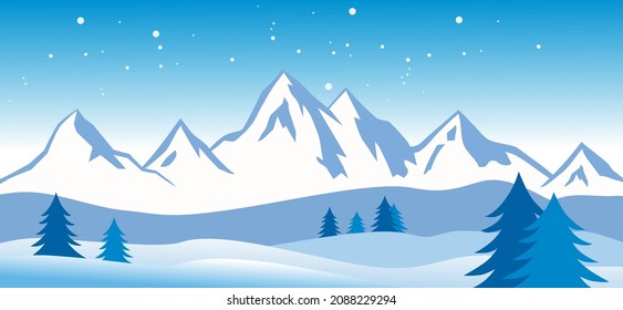 Mountains graphic in vector quality. The graphic is also to use as cmyk graphic.