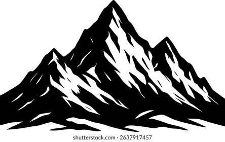 Mountains High Quality EPS Vector File Featuring Clean and Editable Elements for Professional Print, Web, and Graphic Design Use