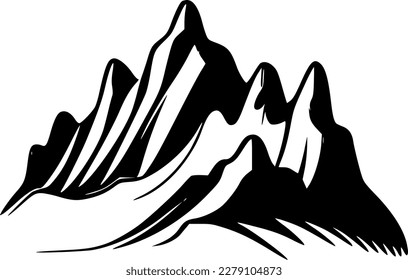 Mountains - High Quality Vector Logo - Vector illustration ideal for T-shirt graphic