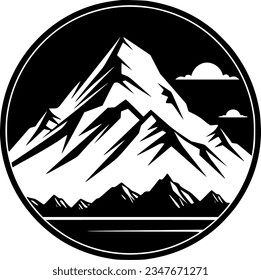 Mountains - High Quality Vector Logo - Vector illustration ideal for T-shirt graphic