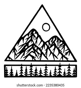 Berge, Wandern in den Bergen. 