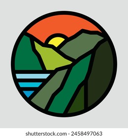 Mountains and hiking graphic illustration vector art t-shirt design