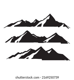 Mountains hill Vector Silhouette Illustration