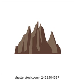 mountains and hills simple flat vector
