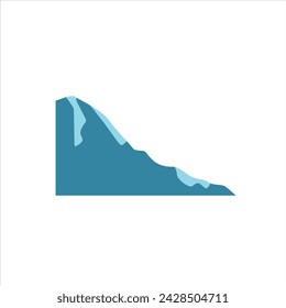 mountains and hills simple flat vector