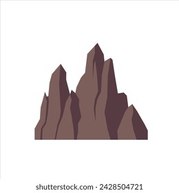 mountains and hills simple flat vector