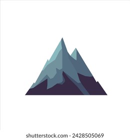 mountains and hills simple flat vector